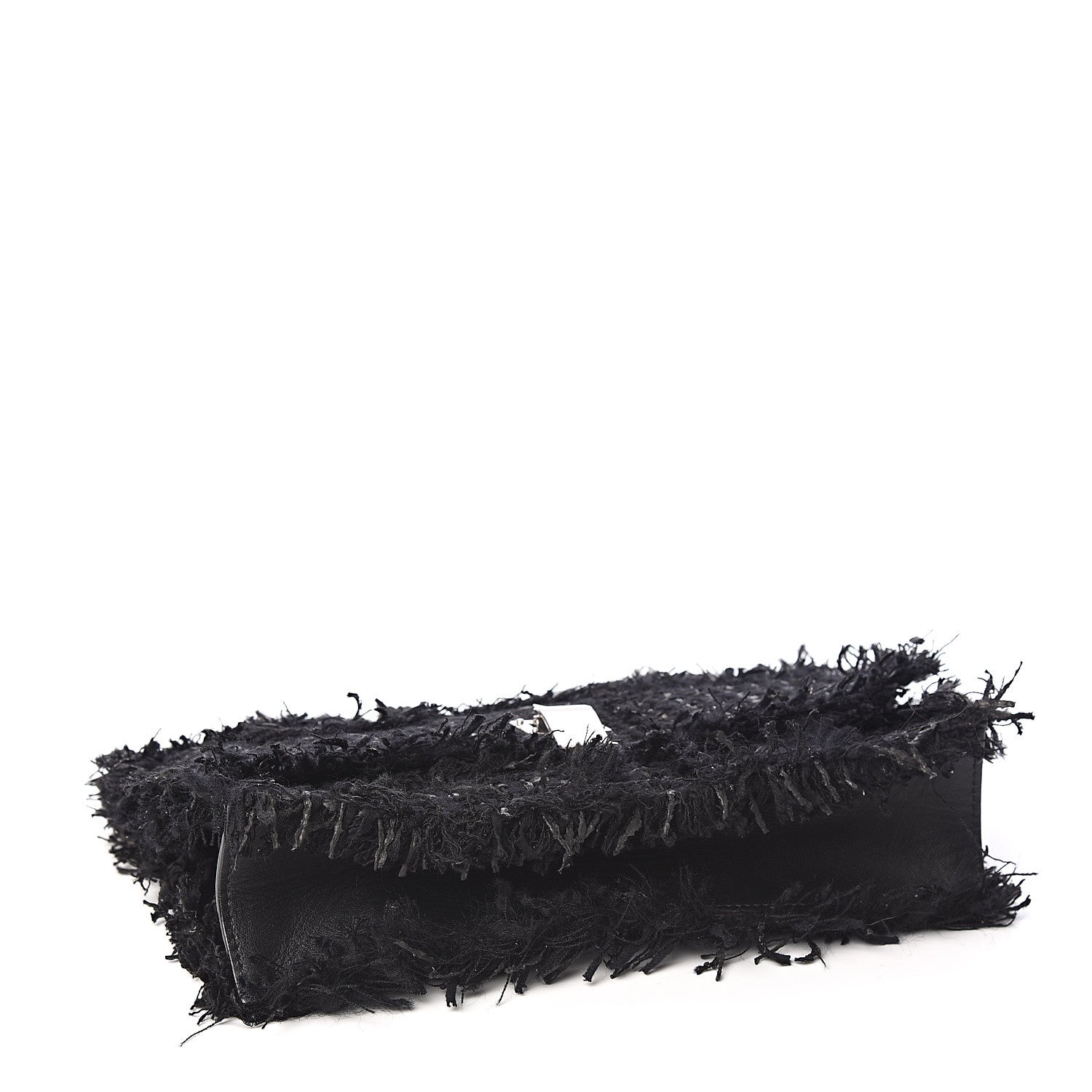 Proenza Schouler Tweed Frayed Small Lunch Clutch Black 3 of 7