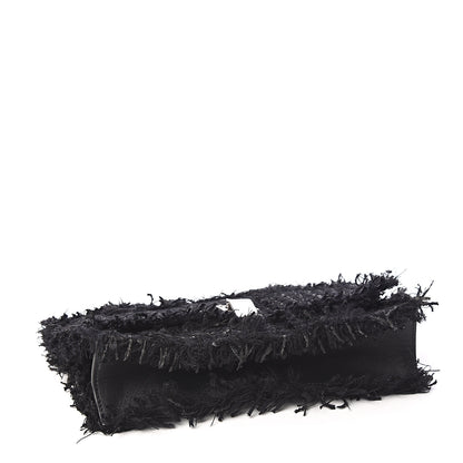 Proenza Schouler Tweed Frayed Small Lunch Clutch Black 3 of 7