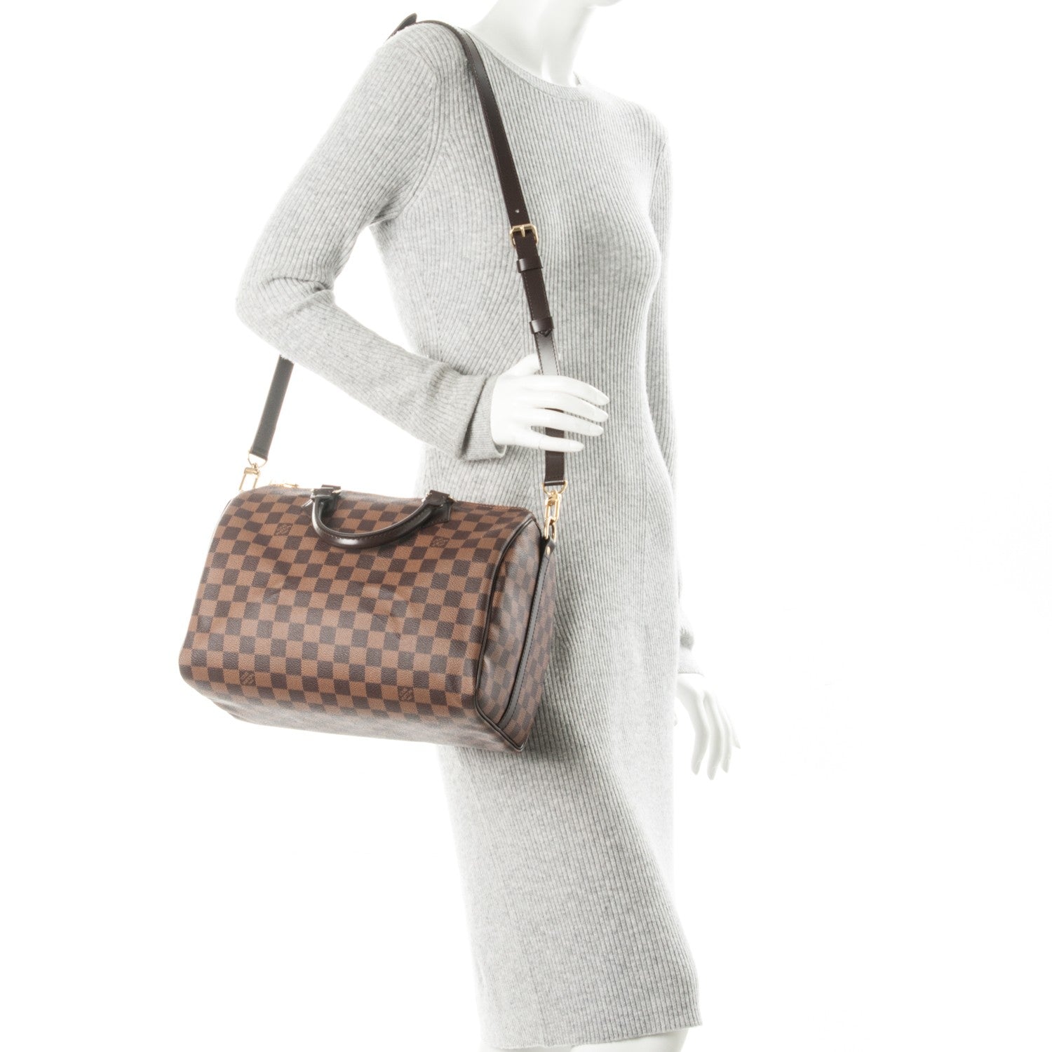 Louis Vuitton Damier Ebene Speedy Bandouliere 30 2 of 9