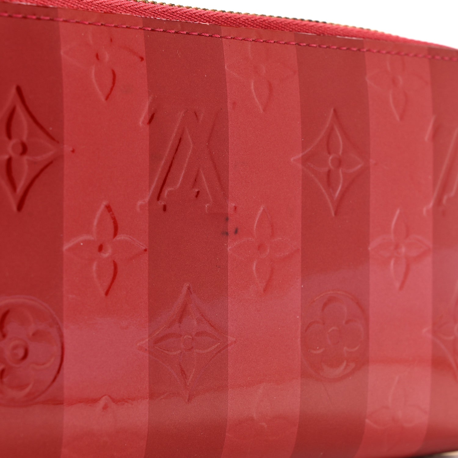 Louis Vuitton Vernis Rayures Zippy Wallet Pomme D'Amour 12 of 13