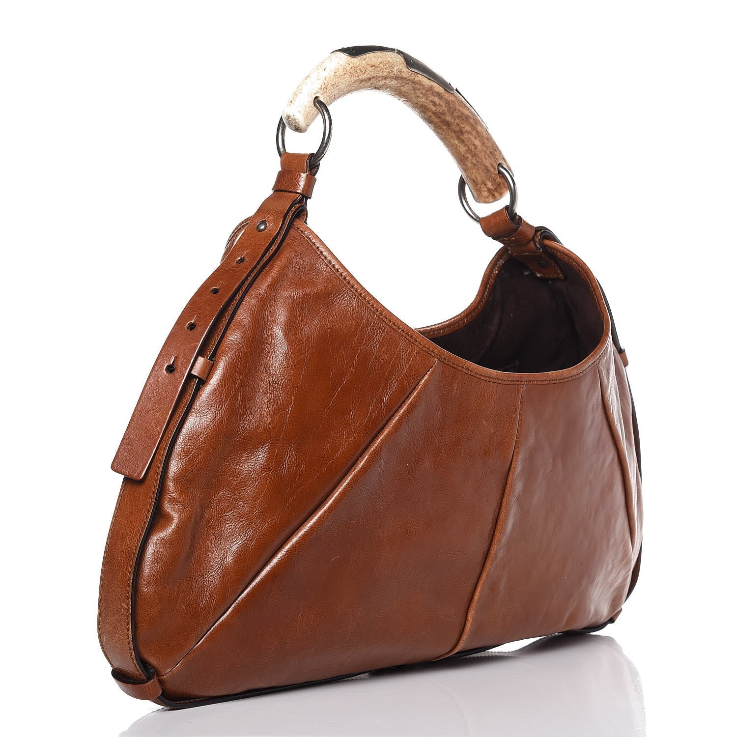 Saint Laurent Buffalo Large Mombasa Horn Hobo Brown 3 of 16