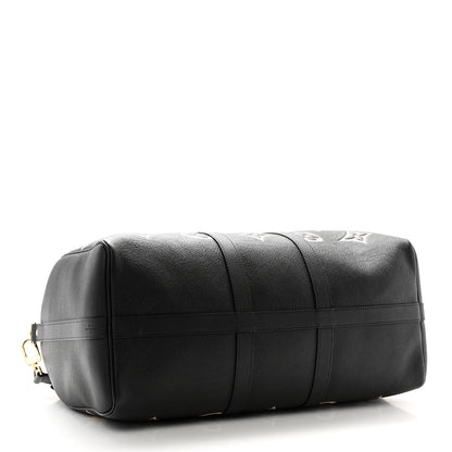 Louis Vuitton Empreinte Monogram Keepall Bandouliere 45 Black Beige 3 of 9