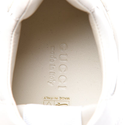 Gucci Calfskin Interlocking G Heart Womens Rhyton Sneakers 38 Mystic White 8 of 10