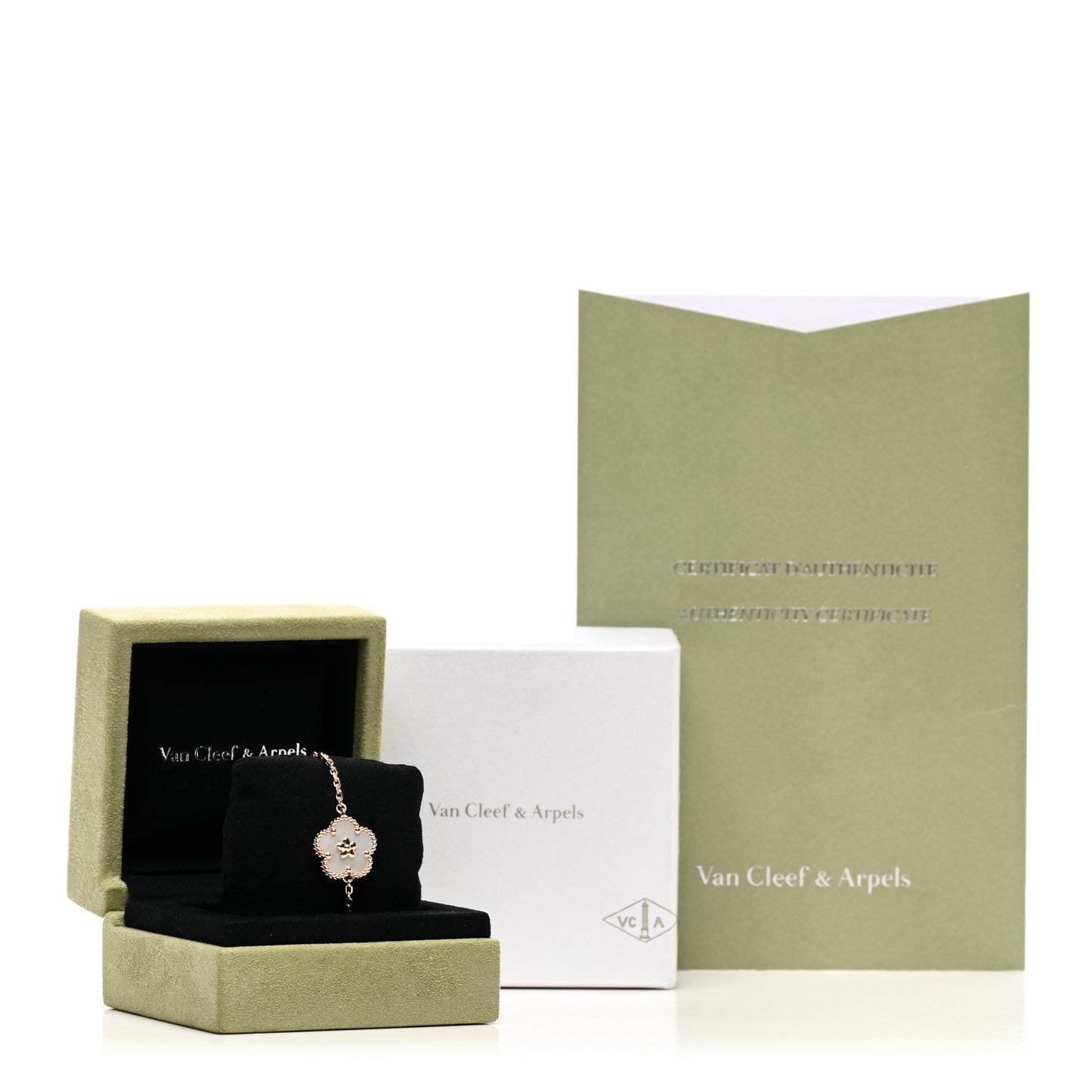 18K Rose Gold Mother Of Pearl Lucky Spring Plum Blossom Bracelet