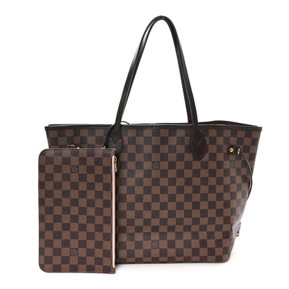Louis Vuitton Damier Ebene Neo Neverfull MM Rose Ballerine 2 of 11
