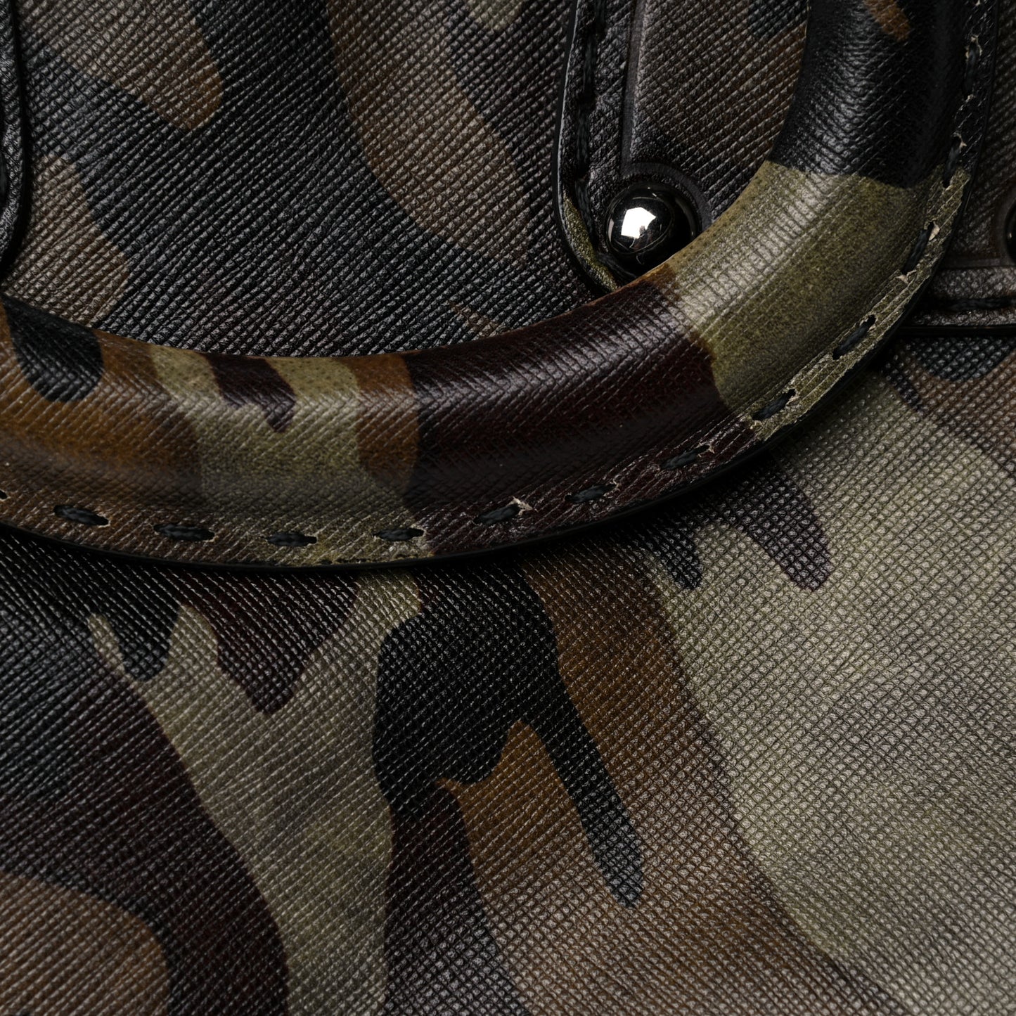 Saffiano Camouflage Military Tote Mimetico