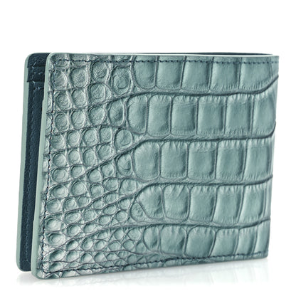 Louis Vuitton Crocodile Multiple Wallet Blue Pool 3 of 8