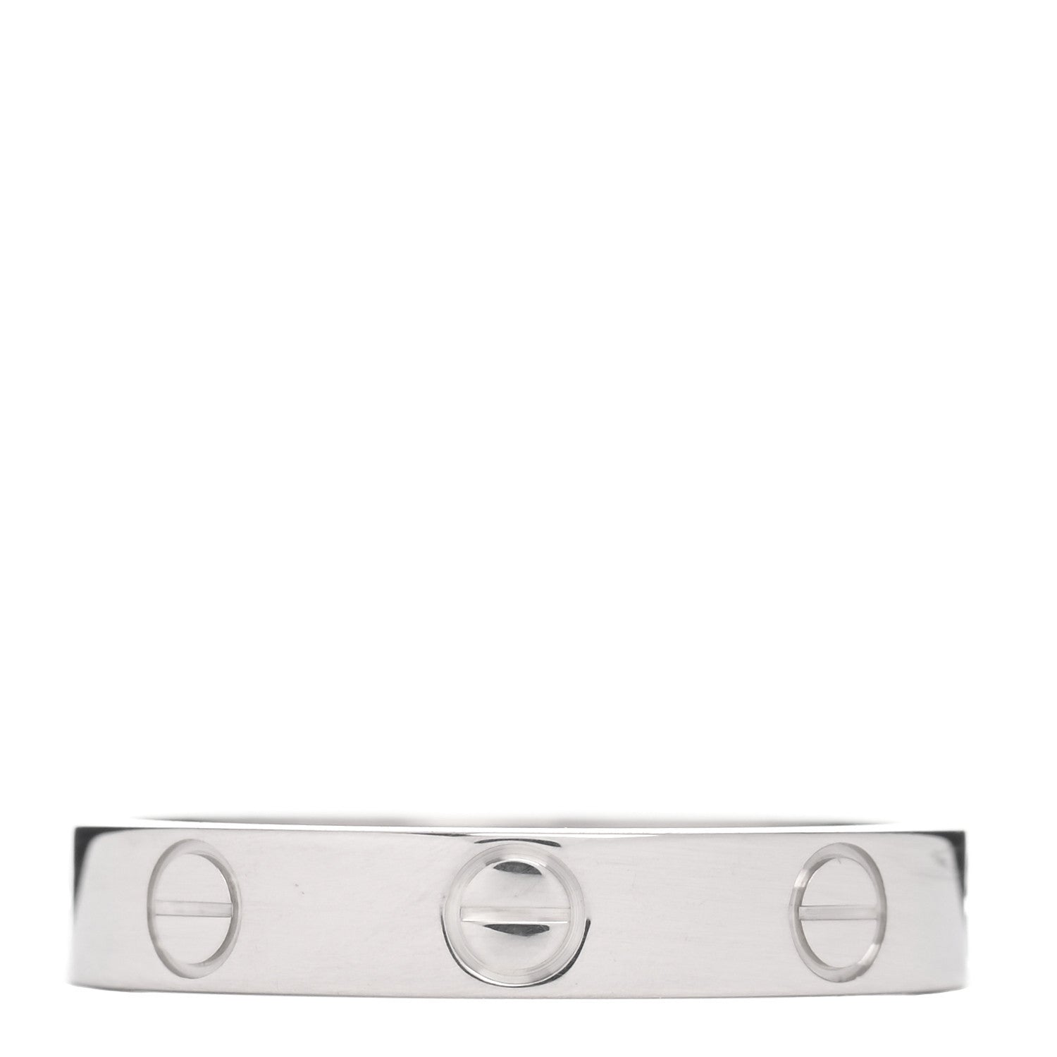 Cartier 18K White Gold 3.5mm LOVE Wedding Band Ring 53 6.25 1 of 5