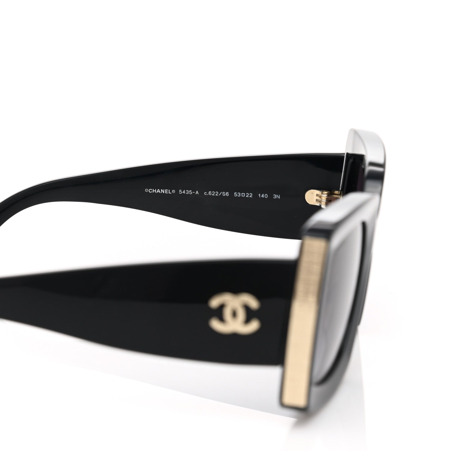 Chanel Acetate Rectangle Sunglasses 5435 Black 5 of 7