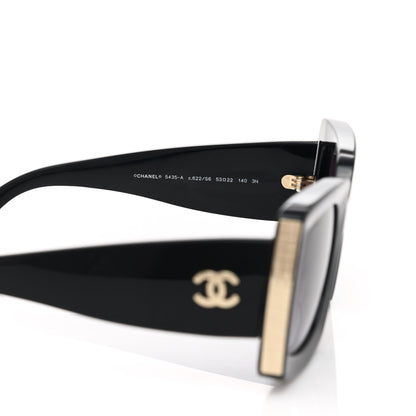 Chanel Acetate Rectangle Sunglasses 5435 Black 5 of 7