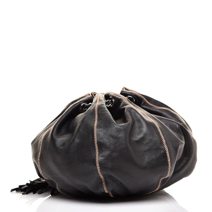 Chanel Lambskin Satin Reversible Sac Cordon Black 4 of 12
