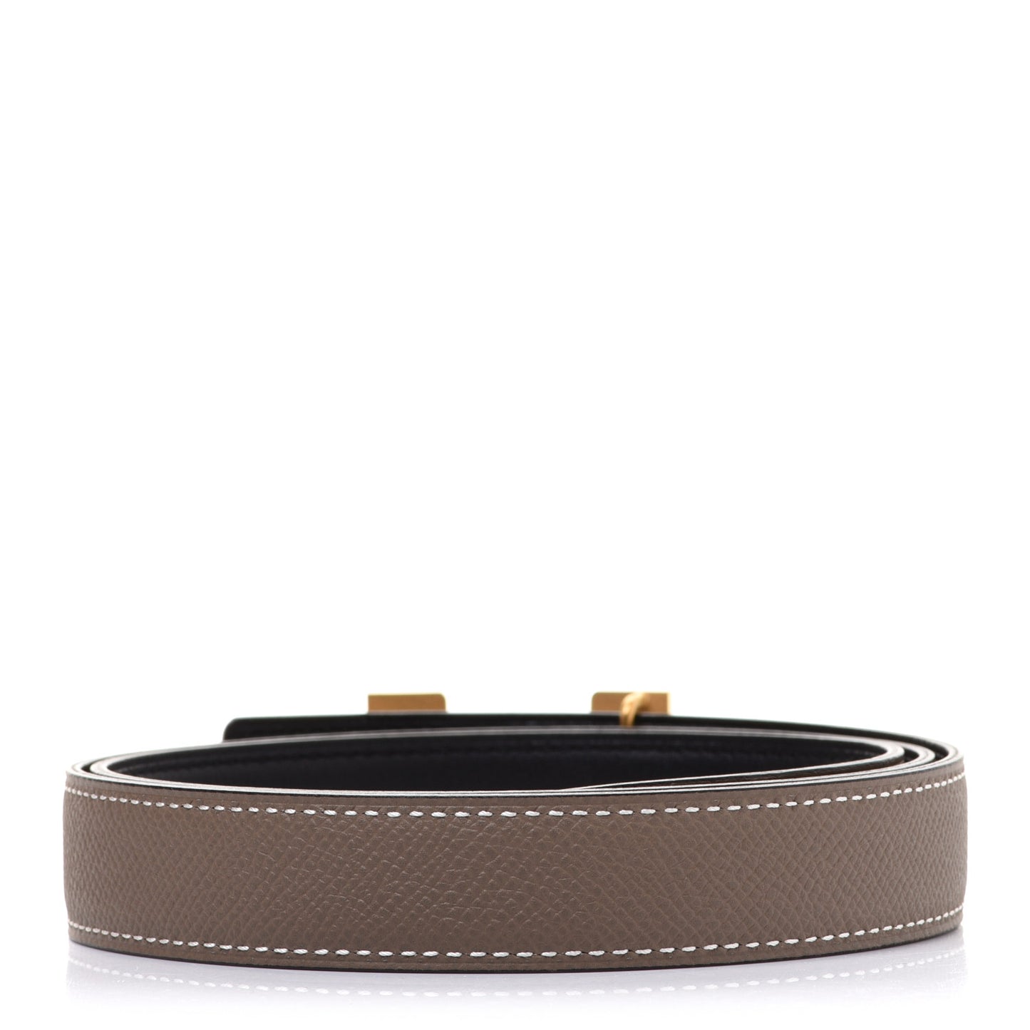 Swift Epsom 24mm Mini Constance H Belt 85 Black Etoupe