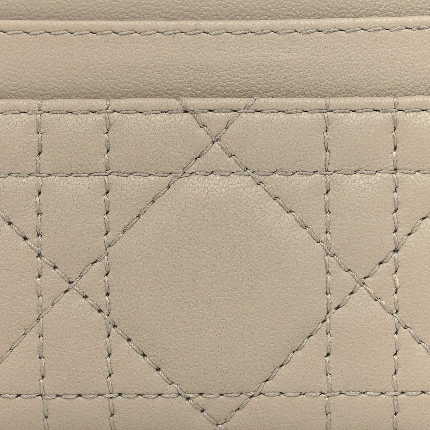Lambskin Cannage Lady Dior Five-Slots Card Holder Beige