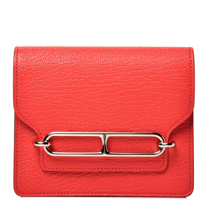 Hermes Chevre Mysore Roulis Slim Wallet Rose Texas 1 of 8
