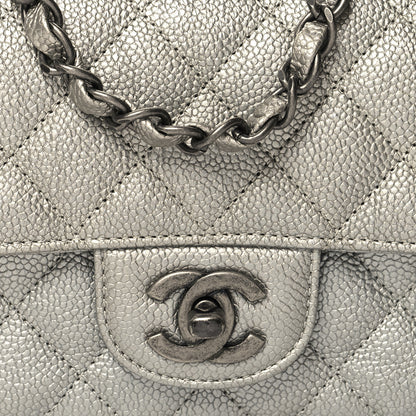 Chanel Metallic Caviar Quilted Mini Rectangular Flap Silver 8 of 10