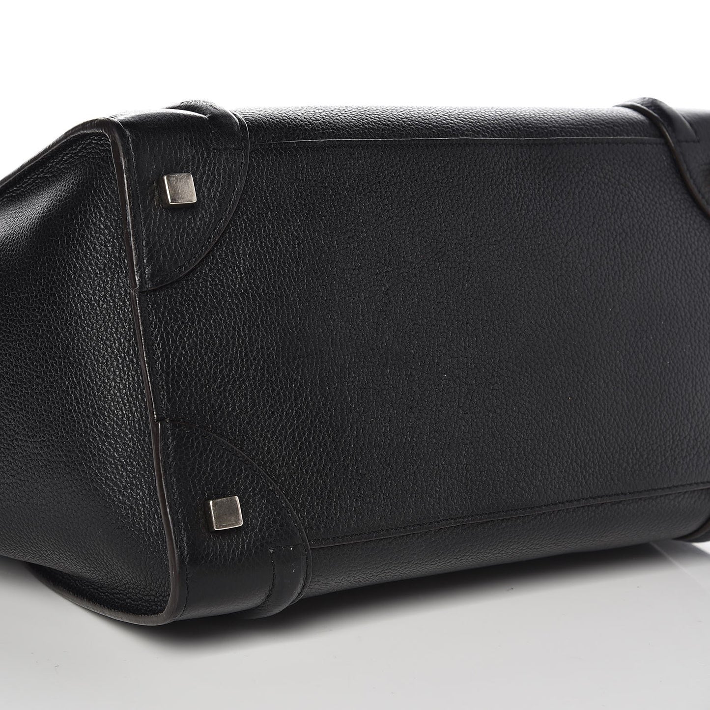 Drummed Calfskin Mini Luggage Black