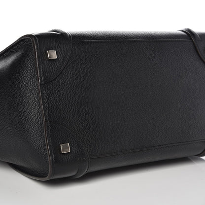 Celine Drummed Calfskin Mini Luggage Black 9 of 9