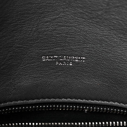 Saint Laurent Calfskin Quilted Medium Loulou Puffer Monogram Chain Satchel Storm 6 of 12