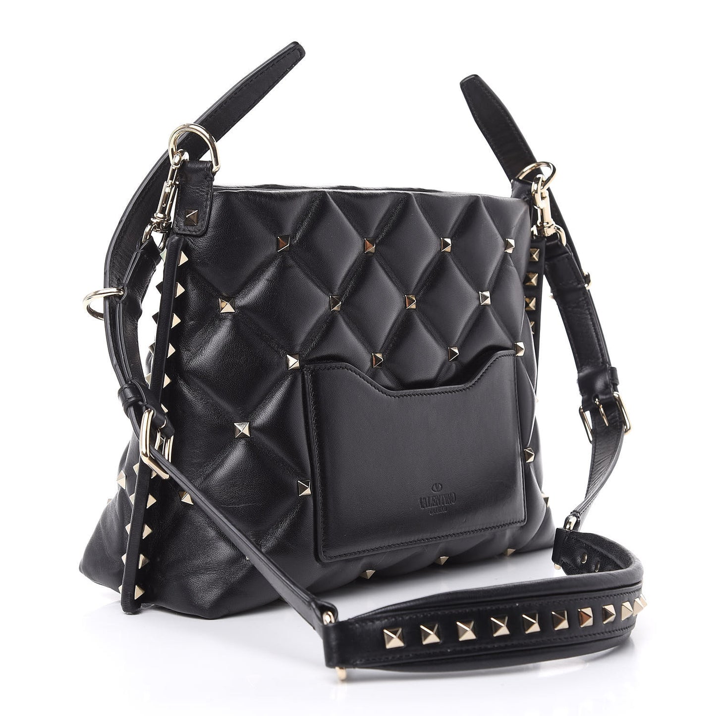 Nappa Candystud Shoulder Bag Black