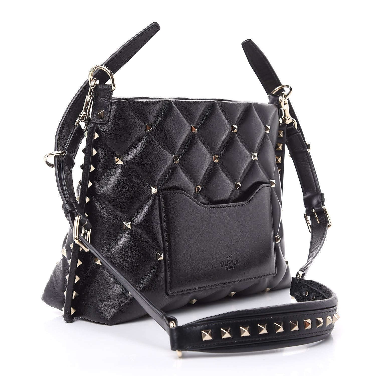 Valentino Garavani Nappa Candystud Shoulder Bag Black 3 of 11