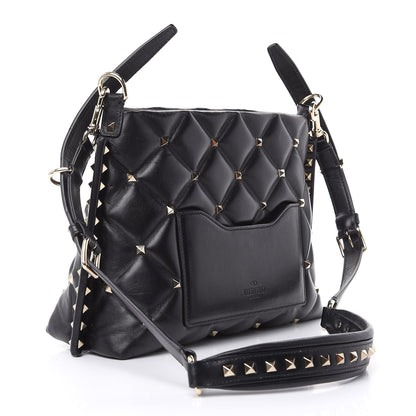 Valentino Garavani Nappa Candystud Shoulder Bag Black 3 of 11