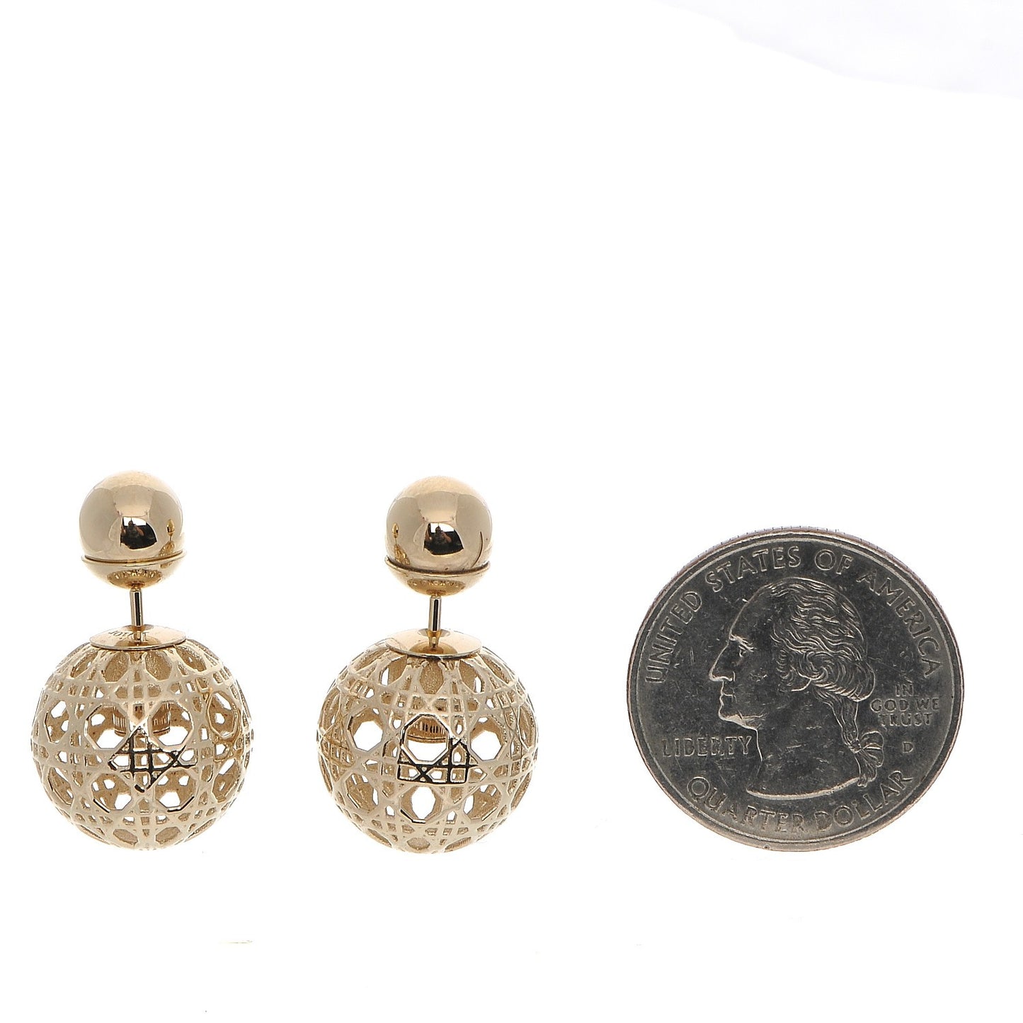 Cannage Mise En Dior Tribal Earrings Gold