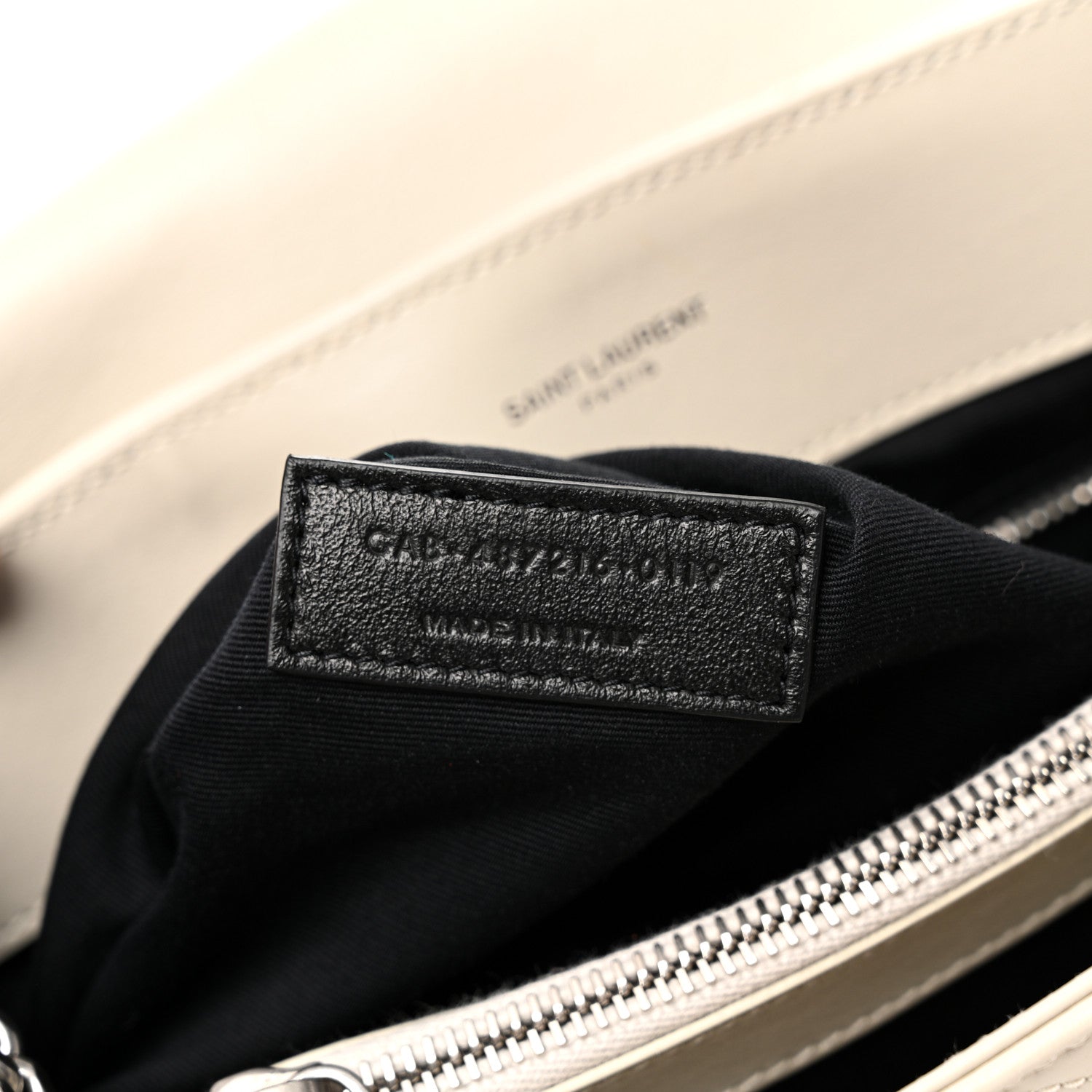Saint Laurent Calfskin Y Quilted Monogram Medium Loulou Chain Satchel Ivory 8 of 12