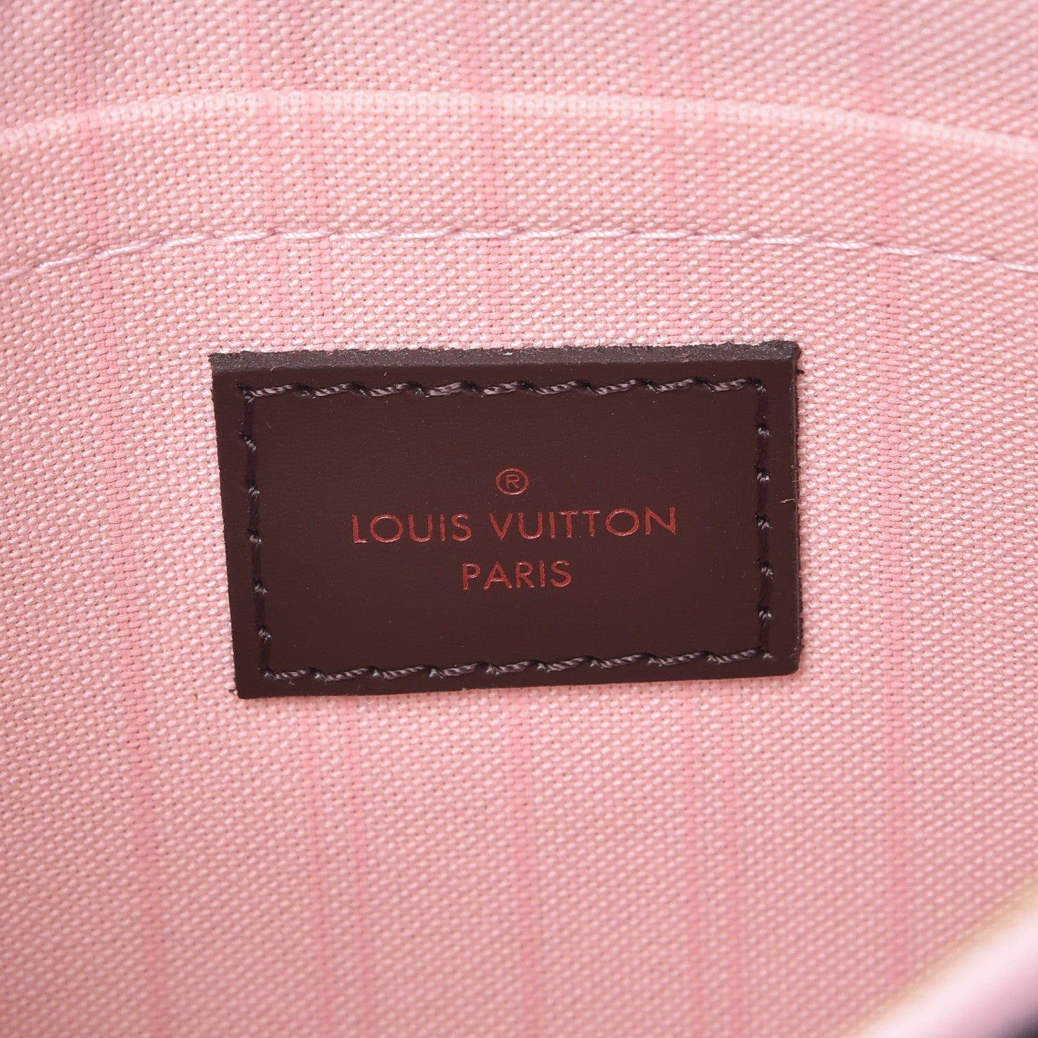 Louis Vuitton Damier Ebene Neverfull MM GM Pochette Rose Ballerine 6 of 8
