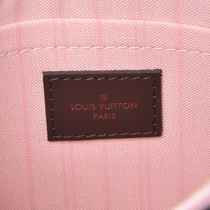 Louis Vuitton Damier Ebene Neverfull MM GM Pochette Rose Ballerine 6 of 8