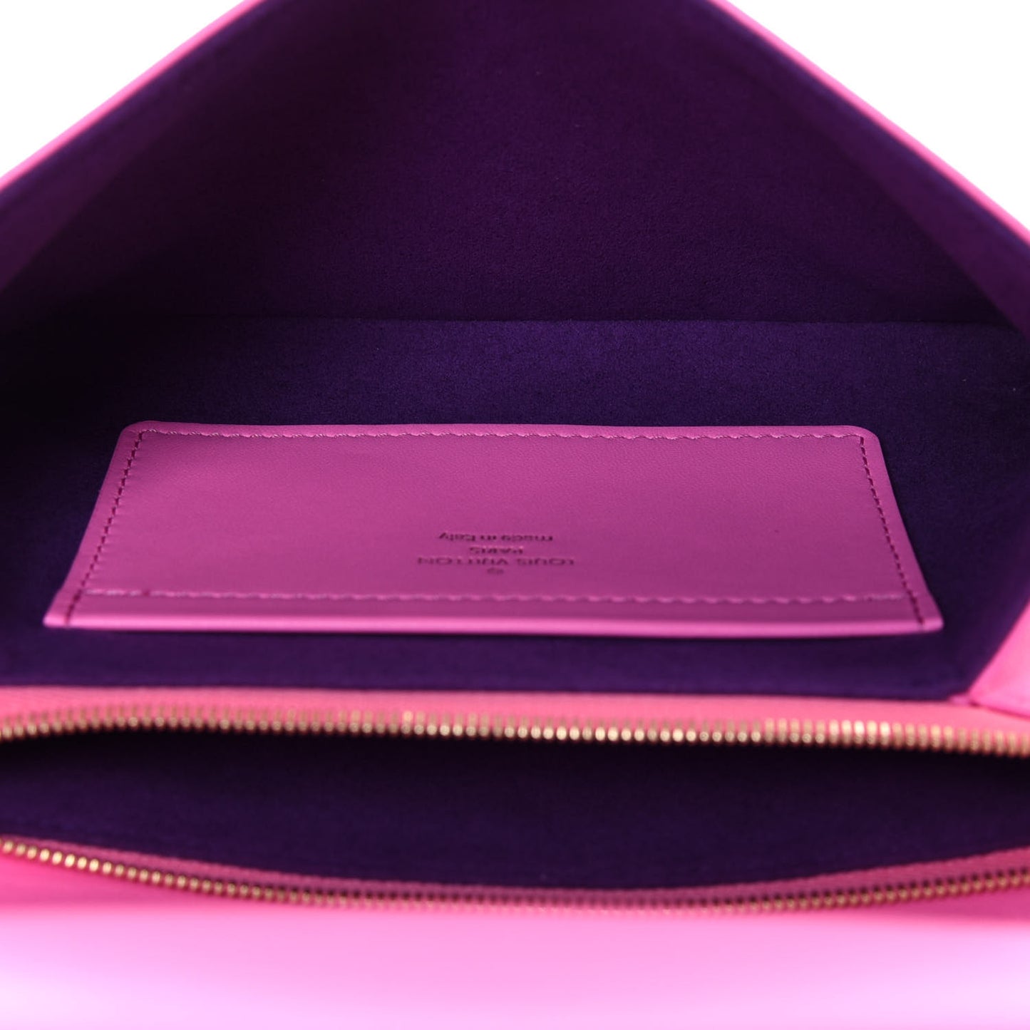 Lambskin Embossed Monogram Vuittamins Pochette Coussin Rose Violet