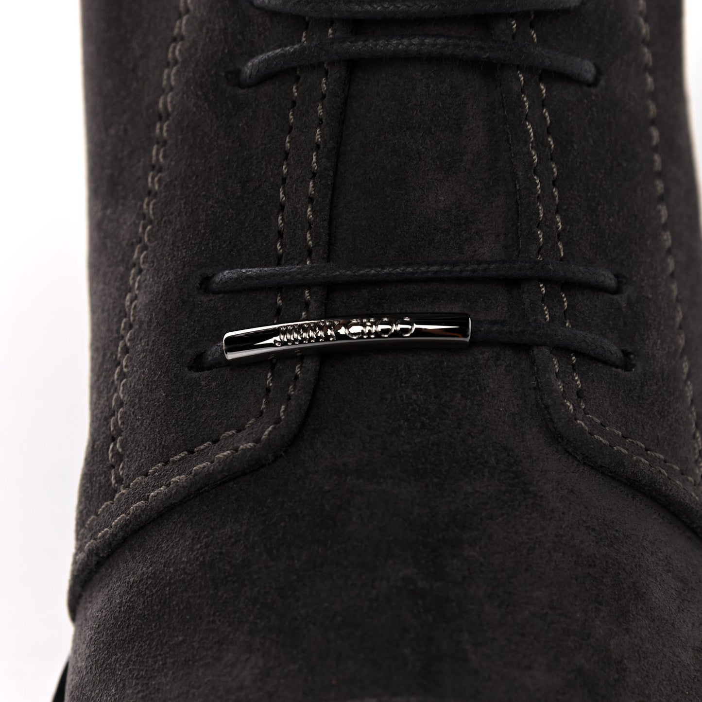 Suede Piper Combat Boots 38 Dark Grey