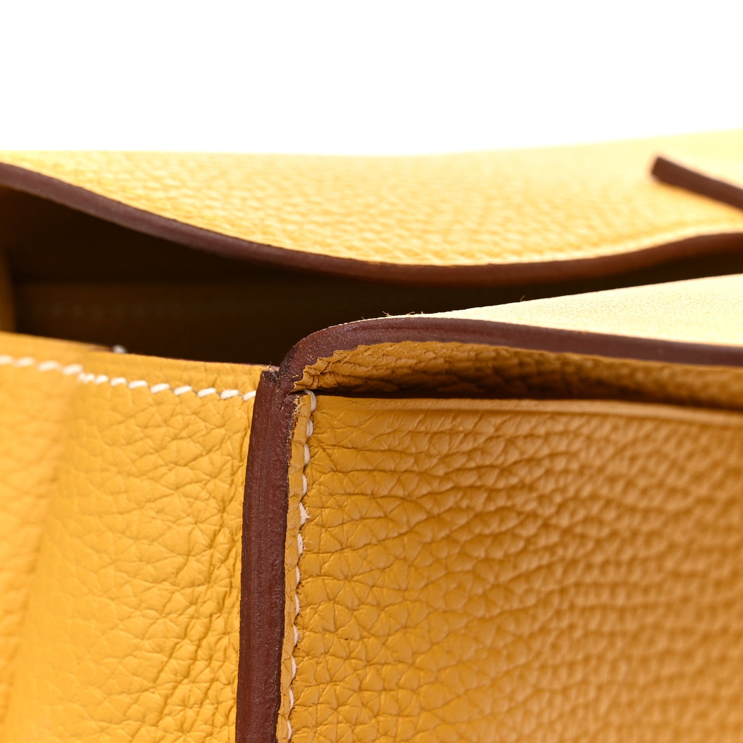 Hermes Taurillon Clemence Halzan 31 Jaune Ambre 15 of 16