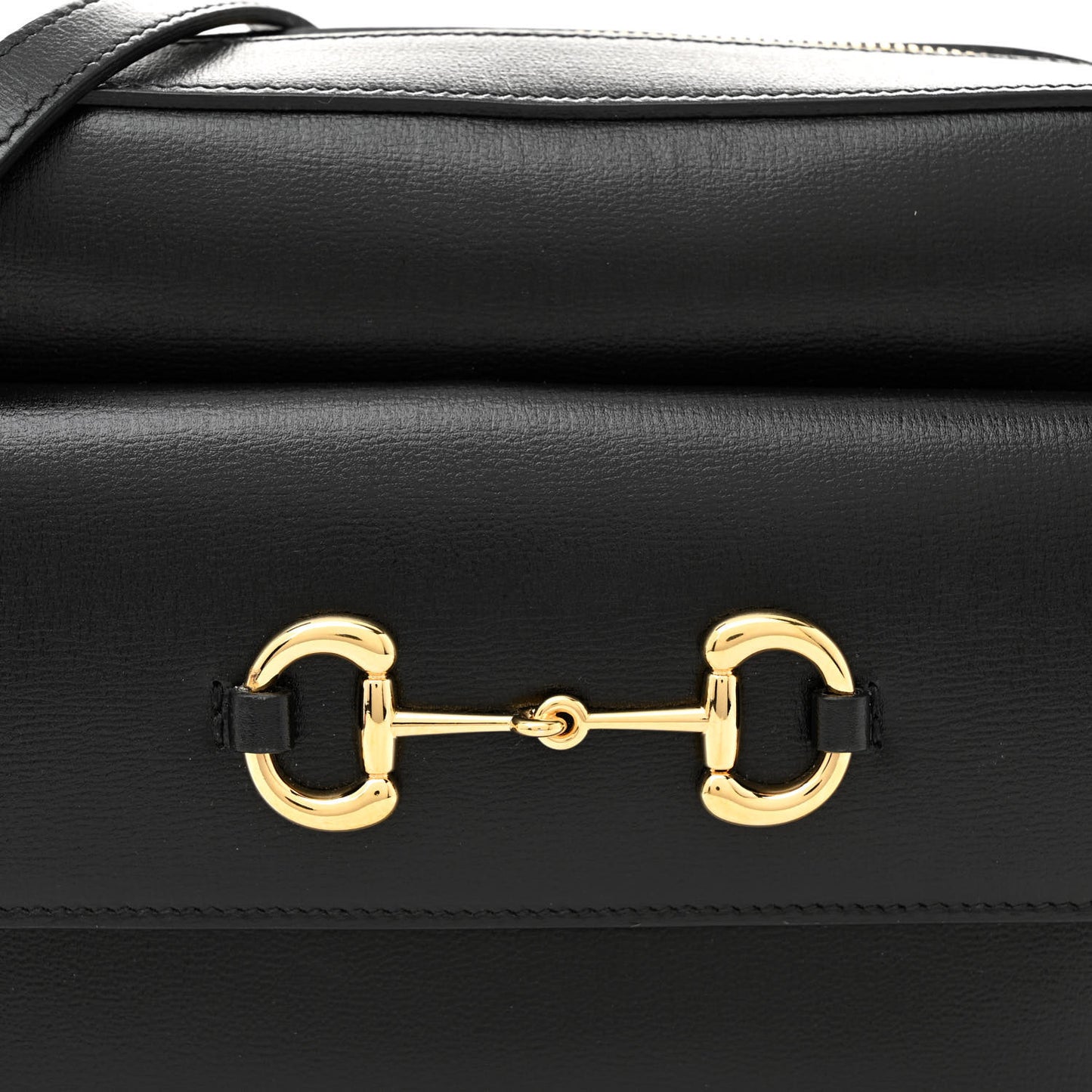 Textured Calfskin Small Horsebit 1955 Shoulder Bag Black