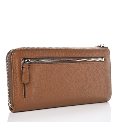 Prada Vitello Phenix Zip Around Wallet Cannella 3 of 7