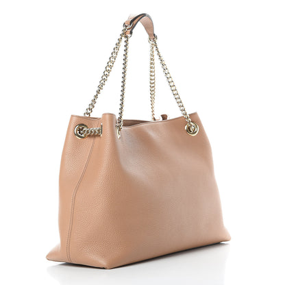 Gucci Pebbled Calfskin Medium Soho Chain Shoulder Bag Camelia 3 of 10