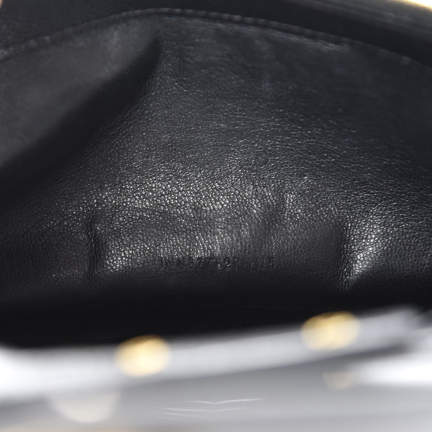 Grain De Poudre Matelasse Chevron Monogram Chain Wallet Black