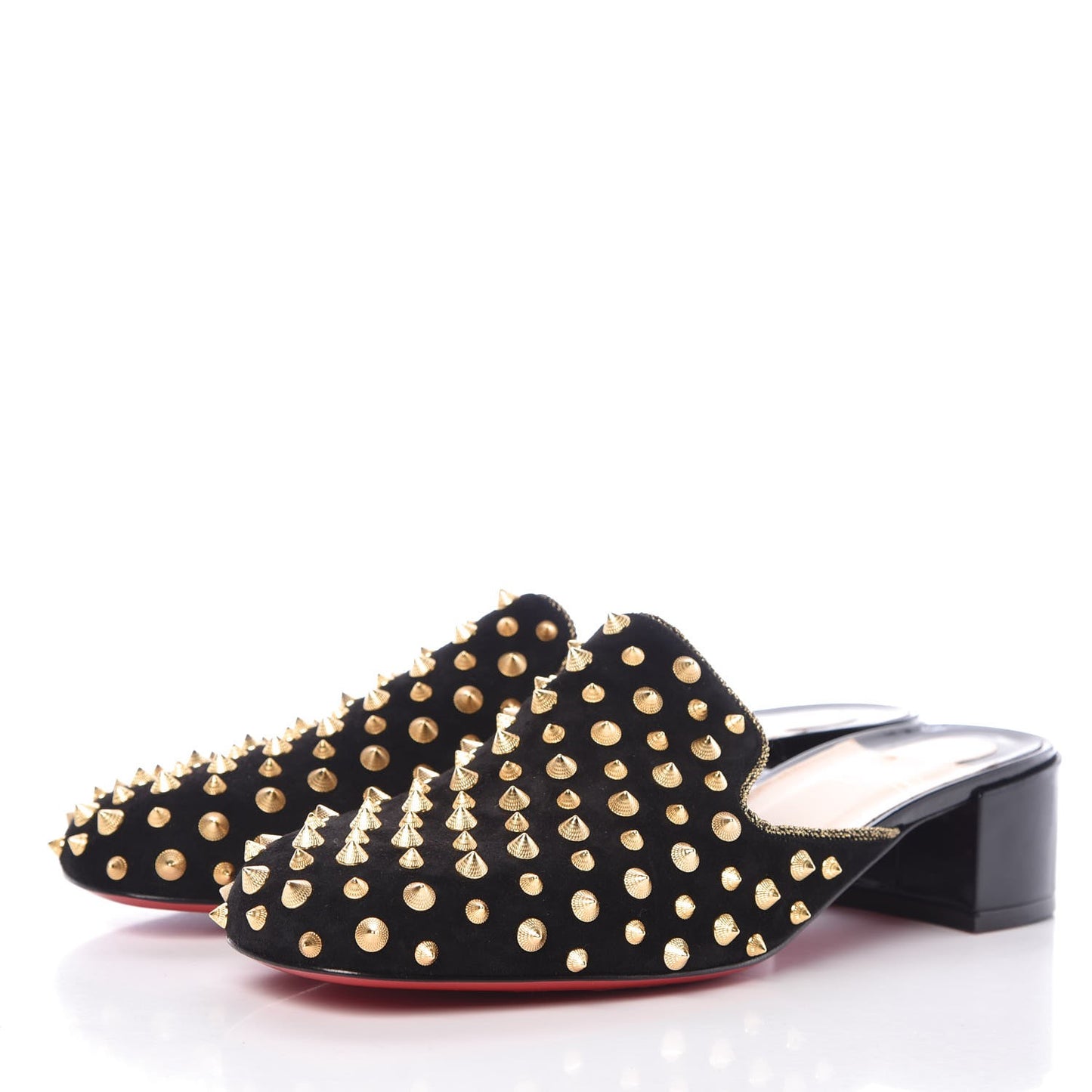 Suede Spikes Mulaconka 35 Mules 41.5 Black