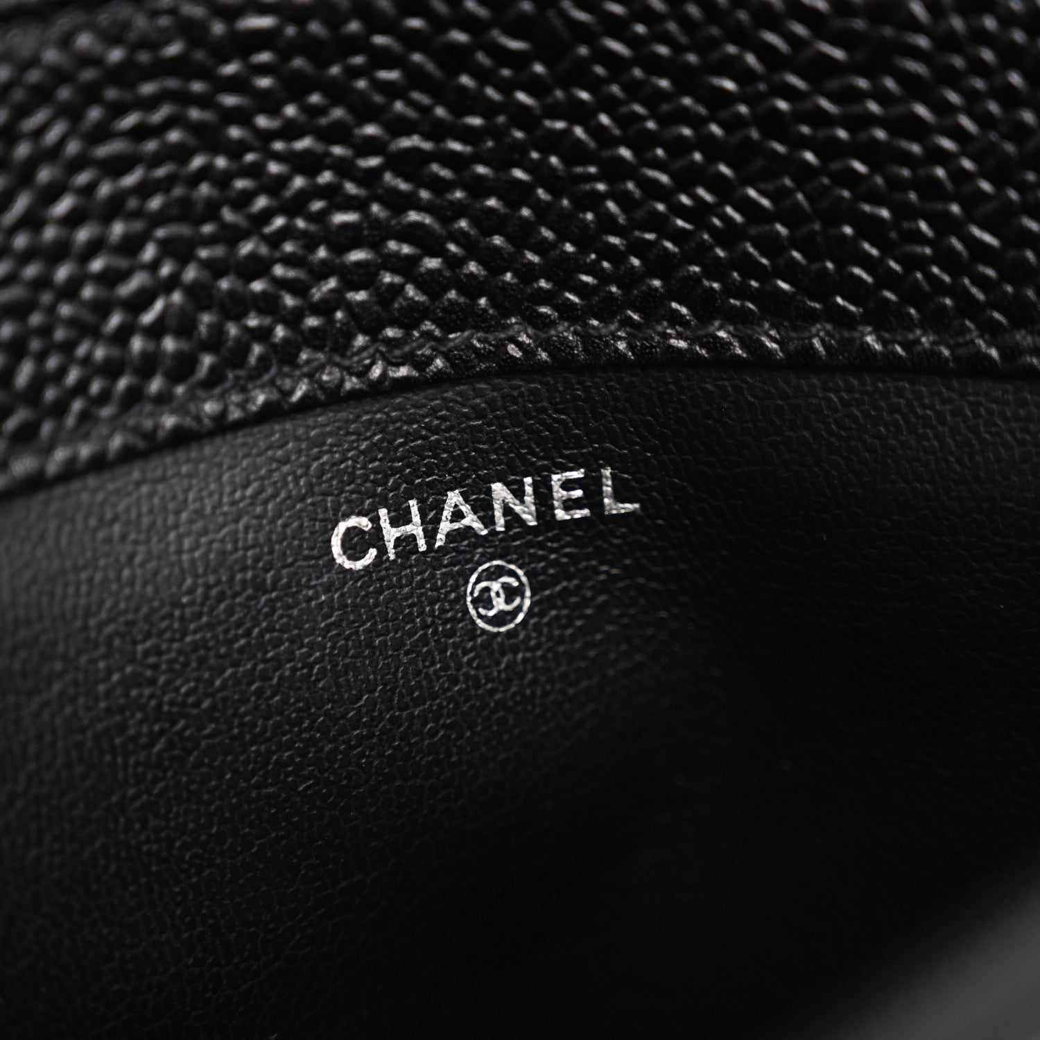 Chanel Caviar Timeless CC Cosmetic Pouch Black 6 of 13