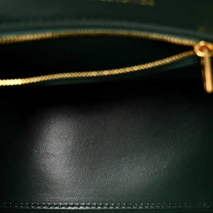 Balenciaga Shiny Calfskin Crocodile Embossed Small Hourglass Top Handle Bag Forest Green 5 of 9