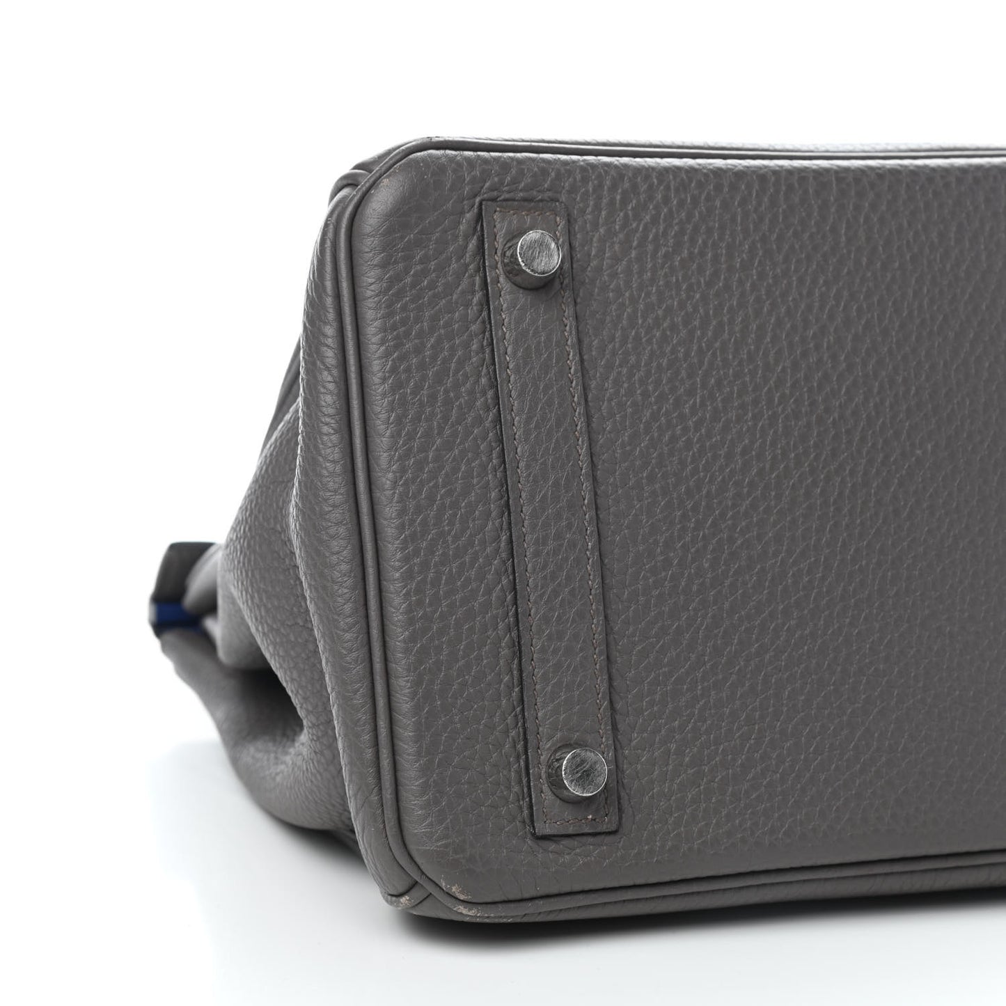 Togo Horseshoe Birkin 30 Etain Bleu Electrique