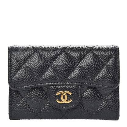 Chanel Caviar Quilted Flap Card Holder Black 1 of 8