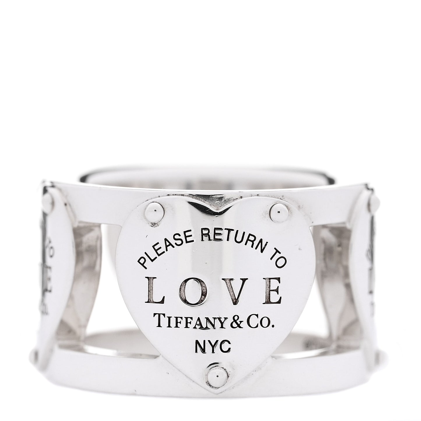 Sterling Silver Return to Tiffany Heart Wide Band Ring 47 4