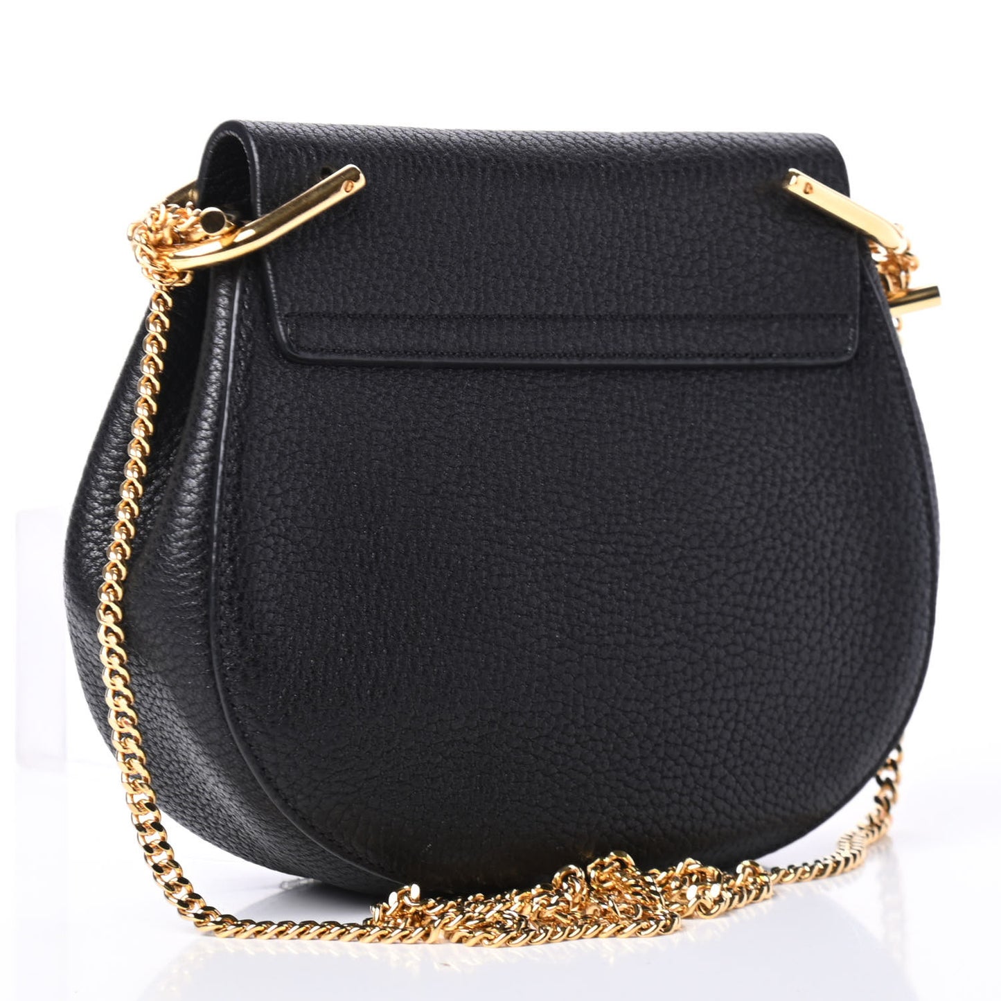Grained Lambskin Mini Drew Shoulder Bag Black
