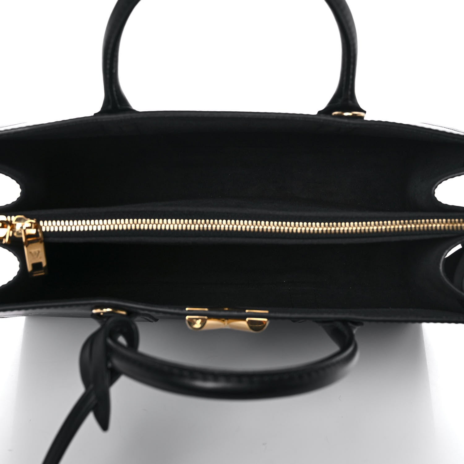 Louis Vuitton Monogram Cuir Plume Very Tote MM Black 5 of 9