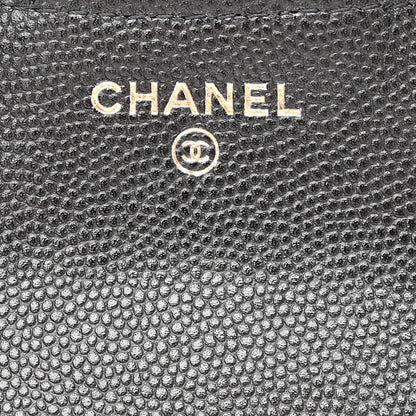 Chanel Caviar Quilted Flap Phone Holder With Chain Black 7 of 13