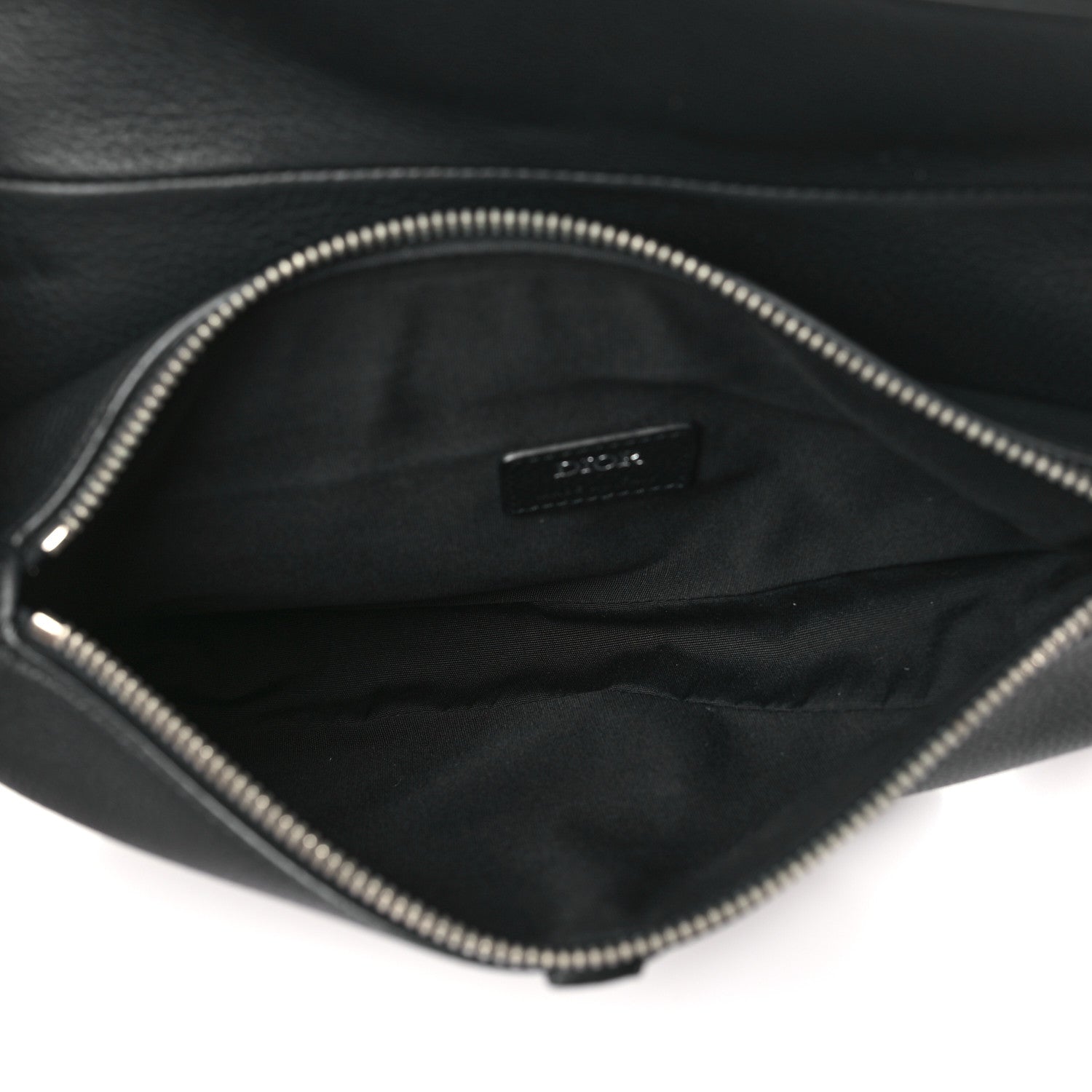 Christian Dior Grained Calfskin Mens Saddle Bag Black 5 of 7