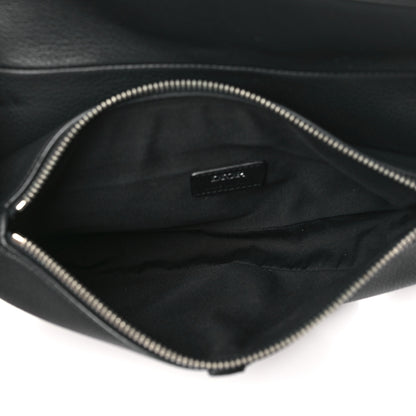 Christian Dior Grained Calfskin Mens Saddle Bag Black 5 of 7