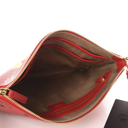MCM Visetos Year Of The Mouse Wristlet Zip Pouch Viva Red 5 of 7