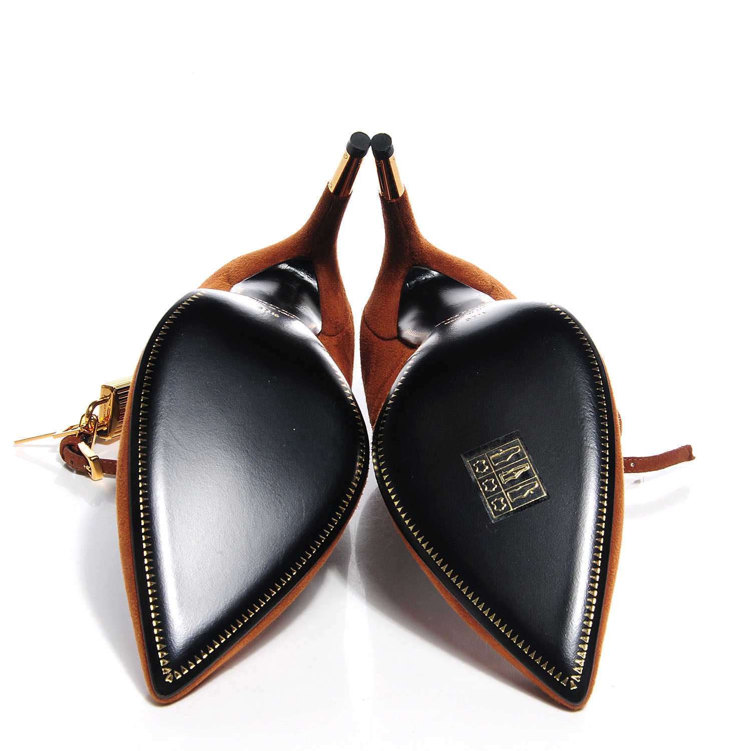 Tom Ford Suede Ankle-Lock Pumps Caramel 37.5 5 of 7