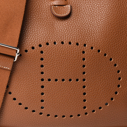 Hermes Taurillon Clemence Evelyne III PM Gold 10 of 11